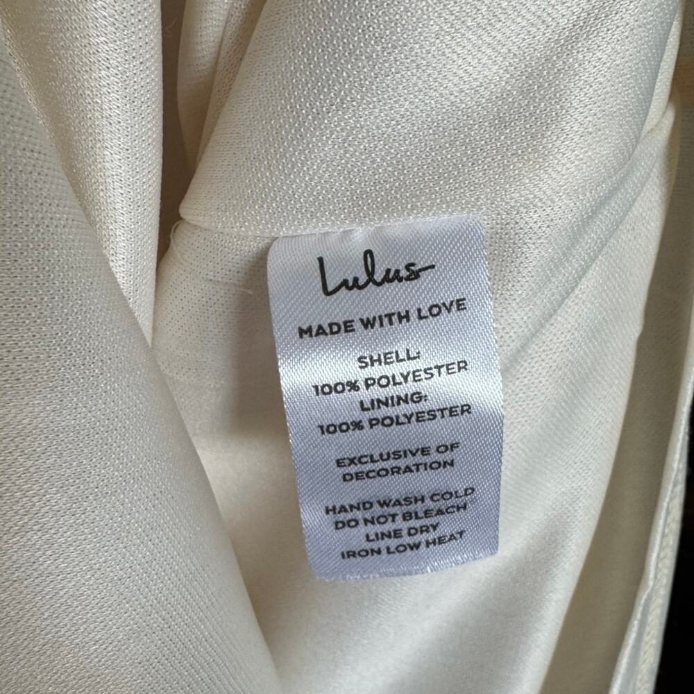 Lulus Dress Women's Medium Cream Love Embroidery Lust or Love Cream Lace M - Picture 6 of 6